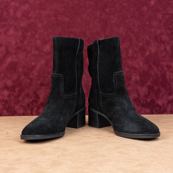 Steve Madden Women Romney Black Leather Western Festival Pull On Boots sz 8.5 - Picture 2 of 8